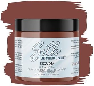 Dixie Belle Silk All-in-One Mineral Paint - Sequoia (16oz) - All-in-One Water Based Primer + Topcoat - Durable Furniture Paint - Low Reflective Finish - Made in the USA