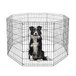 Panana 8 Panel Playpen Puppy Cat Rabbit Foldable Playpen for Indoor/Outdoor Enclosure Run Cage Puppy Play Pen (L size - 91cm Height)