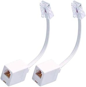 RJ45 to RJ11 Converter Adapter, 2 Pack Telephone RJ11 6P4C Female to RJ45 Ethernet 8P8C Male Cable Cord