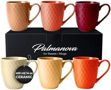 MIAMIO - 6 x 300 ml Coffee Mugs/Cups Palmanova Collection (Magma Red)