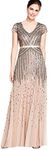 Adrianna Papell Women's Beaded V-Ne