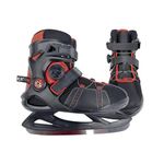 SOFTMAX - Insulated Ice Skates for Men - Soft, Comfortable and Breathable Boots for Ice Skating with ATOP Dial Lace Up System(Black/RED, Size 9)