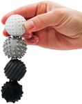 ONO Signets – Silicone Magnetic Balls with Textured Dimples, Bumps, and Waves | Fun to Play with Fidget Toy for Adults | Help Relieve Stress, Anxiety, Tension (Graphite, Set of 4)