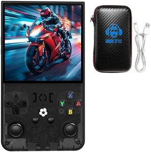 R40MAX Retro Handheld Game Console, 4.0 Inch Portable Open Source Linux System, with 64GB TF Card,720x720 IPS HD Screen, 4000mAh Large Battery Portable Pocket Hand Held Video Game(Black)