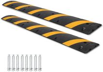 Garvee Speed Bump, 2 Pack 6 Ft Rubber Speed Bumps for Asphalt Road Driveway, 25000 lbs Load Capacity Modular Cable Ramps Cable Protector Ramp Hose Protector Ramp with 2 Cord Channel