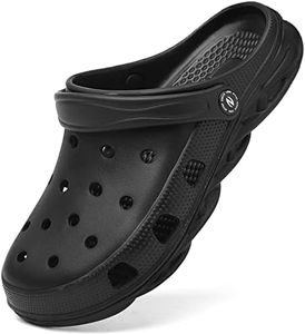 ziitop Mens Womens Garden Clogs Water Shoes Outdoor Casual Beach Sandals Non-Slip Slippers Soft Comfortable Black