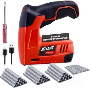 Electric Staple Gun with 3000 Staples 650 Nails, Upholstery Staple Gun for Wood Crafts Carpentry Decoration DIY, 4V 2 in 1 Cordless Brad Nailer Fits 18GA 1/4"-1/2" Nails and 22GA 3/16"-3/8" Staples