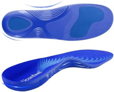 Ucanfeel Plantar Fasciitis Insoles Men Women, Shoe Inserts for Women, Heavy Duty Support Pain Relief Orthotics, High Arch Support for Foot Pain Relief, Work Boot Insoles for Standing All Day S Blue