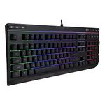 HyperX Alloy Core RGB – Membrane Gaming Keyboard, Comfortable Quiet Silent Keys with RGB LED Lighting Effects, Spill Resistant, Dedicated Media Keys, Compatible with Windows 10/8.1/8/7 – Black