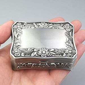 ROSIKING Square Emboss Alloy Metal Music Box Wind Up Antique Jewelry Musical Boxes Christmas Birthday Valentine's Day Gifts Plays You are My Sunshine