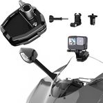 Motorcycle Windshield Clip Camera Mount Accessories,Quick Release Clip Mount for Hero 12 11 10 9 8 7 DJI Action 4 3 2 Compatible with insta360 X4 X3 X2 X RS Sports Action Camera Aluminum Alloy