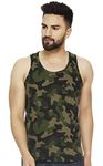 Veirdo® Men's Cotton Printed Vest(G4_CAMOBASIC_XXXL_Camoflague_XXX-Large)