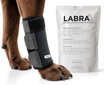 Labra Dog Front Leg Brace - Compression Wrap with Adjustable Straps - Dog Wrist Brace for Support - Leg Sleeve to Stop Licking - Aid in Wound Care and Recovery - Large/Extra Large