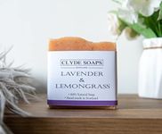 Lavender & Lemongrass Clyde Soaps, Cold Process, Palm Oil & Plastic Free, Eco Gift, UK Handmade Vegan, Cruelty Free, Artisan Soap, Best For Men And Women