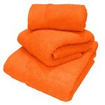 QPC Direct Luxury 600gsm Thick Super Soft & Absorbant 100% Egyptian Combed Cotton Towels (Bath Sheet, Orange)