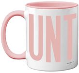 Funny Mugs for Men Women - C UNT Mug - Fun Sarcastic Slogan Gifts for Work Colleagues, C*nt Crude Rude Novelty Joke Gag Humour Birthday Present for Friends, 11oz Pink Ceramic Dishwasher Safe Mugs