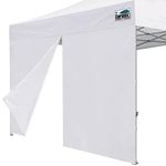 Eurmax USA Instant Canopy SunWall Canopy Middle Zipper Wall for Easy Entry and Exit Sidewall for Pop Up Canopy Tent,1 Pack Sidewall Only (White)