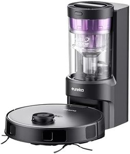 EUREKA E10s Gen2 Robot Vacuum and Mop, Bagless Self-Emptying Station, 6000pa Suction, Auto Lifting Mop, LiDAR Navigation for Pet Hair, Carpet&Hard Floors, App Control, Compatible with Alexa, Black