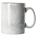 SHOWFULL Marble Coffee Mug, 22 OZ Large Coffee Mug, Smooth Ceramic Boss Tea Cup for Office and Home, Big Capacity and Handle, for Dad Men, Grey