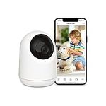 SwitchBot Baby Monitor Indoor Camera, 360-degree 1080P Pan Tilt Smart WiFi(2.4G) Pet Camera for Home Security with Motion Detection, Night Vision, Two-Way Audio, Works with Alexa & Google Assistant