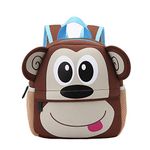 Geanmoki Kid Backpack, Baby Boys Girls Toddler Pre School Backpack Children Backpacks Bags (monkey), Monkey, 10.2*8.3*3.1, Classic