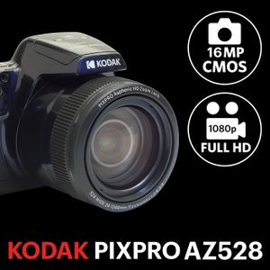 KODAK Pixpro AZ528 16MP Bridge Camera – 52x Zoom, 1080p, Midnight Blue