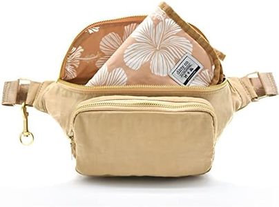 Ditty Co. Small Diaper Bag - Portable Changing Pad Crossbody Bags for Women Baby Wipe Holder Travel Essentials (Natural Tan) Regular