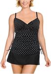 Miraclesuit Kirkland Signature Tankini Swimsuit TOP, Look & Feel Slimmer! (8, Dippin Dots Wendy)