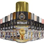 AlezyB 1 x Metallic Shimmering Gold Spray Paint 400ml Multi-Purpose Aerosol Use for Metal and Wooden Furniture, Ornaments, Decorative Items and Much More for Interior & Exterior