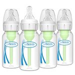 Dr. Brown's Natural Flow Anti-Colic Options+ Narrow Baby Bottle, 4 Ounce/120 ml 4 pack