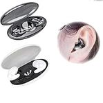 Invisible Sleep Wireless Earphone Ipx5 Waterproof, Noise Cancelling True Wireless Earbuds Sense-Free to Wear, Invisible Earbuds Wireless Bluetooth, Hidden Headphones for Work (Black+White)