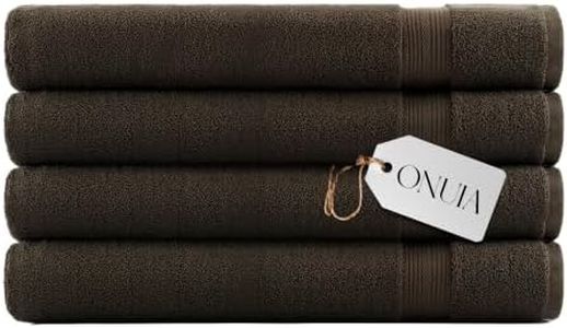 onuia Ultrasoft Premium Cotton Bath Sheets – 100% Long Staple Premium Cotton | 600 GSM Ultra Soft Bath Towel | Refined Terry Weave for High Absorbency & Quick Dry (4, Espresso Brown)