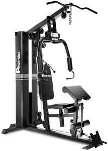 PowerMax Fitness GH-285 Multifunction Home Gym | 73kg Weight Stack | LAT Pull Down | Arm Pad | Breathable Back Cushion | Compact Design Multi-Station Gym | Home Fitness System