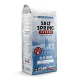 Salt Spring Coffee - Blue Heron Whole Bean Coffee, Organic Fair Trade Coffee, Proudly Canadian (Medium Dark Roast, 400g)