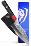 DALSTRONG Deba Knife - 6 inch Single Bevel Blade - Ronin Series - Fish/Fillet Knife - Japanese AUS-10V Damascus - Asian Knife - Kitchen Knife - Red & Black G10 Handle - w/Sheath