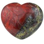 rockcloud Healing Crystal 1.6 inches Dragon Blood Stone Heart Love Carved Palm Worry Stone Chakra Reiki Balancing