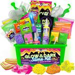 Original Stationery Tropical Glow in The Dark Slime Kit, Fun Christmas and Thanksgiving Gift, Slime Making Kit for Girls and Boys, Make Neon Crunchy Slime, Floam, Jelly Cube and Rainbow Slime