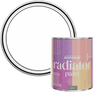 Rust-Oleum White Heat Resistant Radiator Paint in Satin Finish - Cotton (White) 750ml