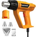 Heat Gun, 2000W Handheld Hot Air Gun, GUTIYYO Professional Heat Gun Variable Temperature Control 50°C - 650°C,Durable&Overload Protection, with Nozzles for Stripping Paint, Soldering Pipes,Crafts etc