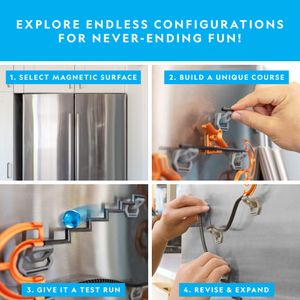 National Geographic Magnetic Marble Run Set – STEM Building Toy