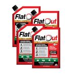 Flat Out Off Road Tire Sealant, Outdoor Power Equipment Formula, Prevents Flat Tires, Fix a Flat Tire, Seals Leaks, Contains Kevlar, 32 Ounce Bag, 4-Pack