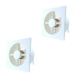 HEWA 8 inch 200mm (round) 100% copper Ventilation Exhaust fan for Kitchen, Bathroom, Office (Ivory),Pack of 2