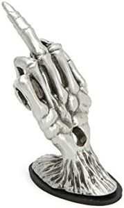 Skull Man OnLine Silver Pewter Skeleton Hand Fender Ornament Universal