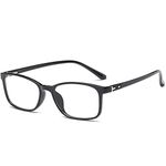 ANRRI Blue Light Blocking Glasses for Computer Use, Anti Eyestrain UV Filter Screen Protection Eyeglasses Black Frame, Men/Women