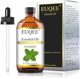 EUQEE Spearmint Essential Oil 118ML Premium Spearmint Oil Essential Oil with Glass Dropper for Diffusers, Humidifier, Soap Making (4oz)