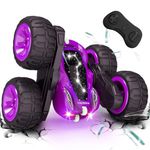 Tecnock 2024 Remote Control Car for Kids, 2.4GHz RC Car with Type-C Easy Charging, 4WD Double Sided 360° Rotates and Flips RC Stunt Car, Toys Gift for Boys and Girls