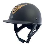 UJEAVETTE® Equestrian Helmet Unisex Horse Riding Helmet Horse Golden Black M