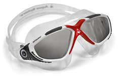 Aqua Sphere Unisex Adult Vista Open Water Swimming Mask, Red and Clear, Regular