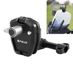 PULUZ Motorcycle Windshield Mount Clip for GoPro Hero12 Black 11 10/ DJI Osmo Action 4 Pocket 3 2 1/ Insta360 X4 X3 ONE X2 Ace Pro and Other Action Cameras Motorcycle Windshield Mounting Bracket