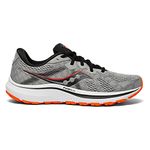 Saucony Men's Omni 20 Running Shoe, Alloy/Fire, 9.5